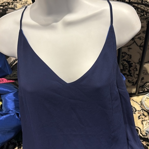 Mexx Dark Blue V Neck Camisole chiffon Top - Picture 3 of 9